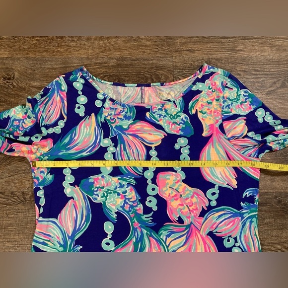 NWOT Lilly Pulitzer 97181 Women's Sz M Marlowe Dress in Going Coastal Print Koi - Picture 6 of 8
